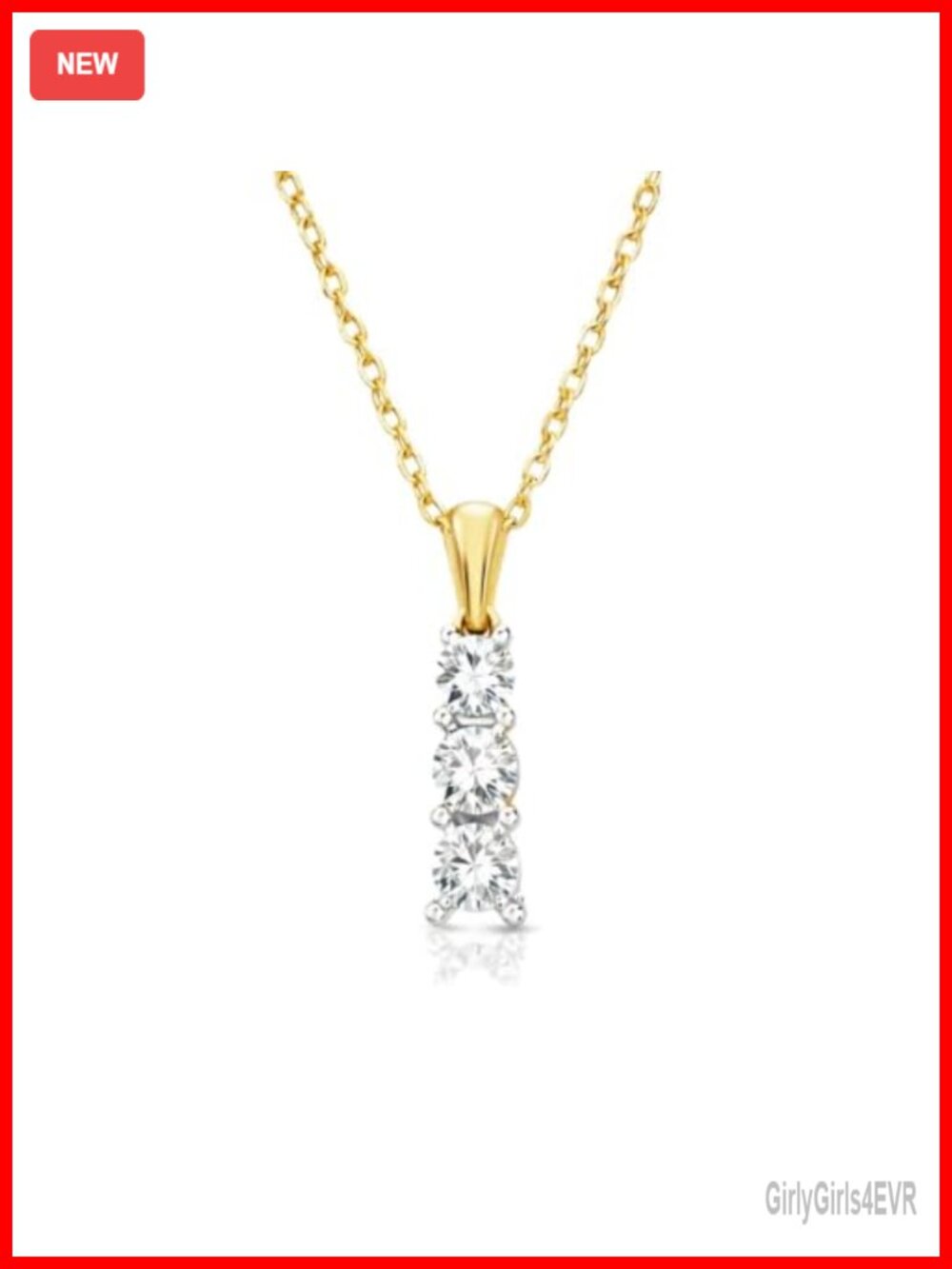 925 Sterling Silver Lab Grown Diamond Pendant Necklace 1/4 Cttw 18" Adjustable
